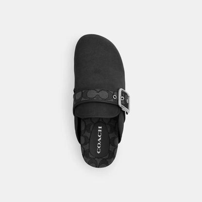 Ashton clog in black, top view