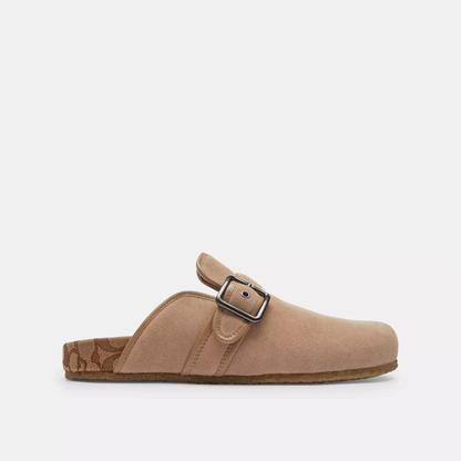 Ashton clog in tan, side view