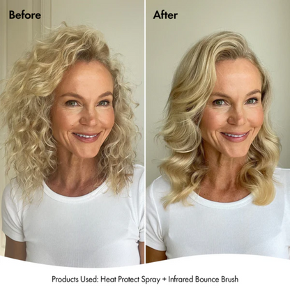 Provided before and after — blonde hair