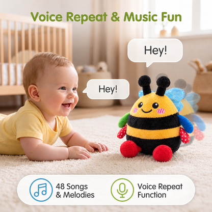 Bee musical plush — 48 songs and voice-repeat play