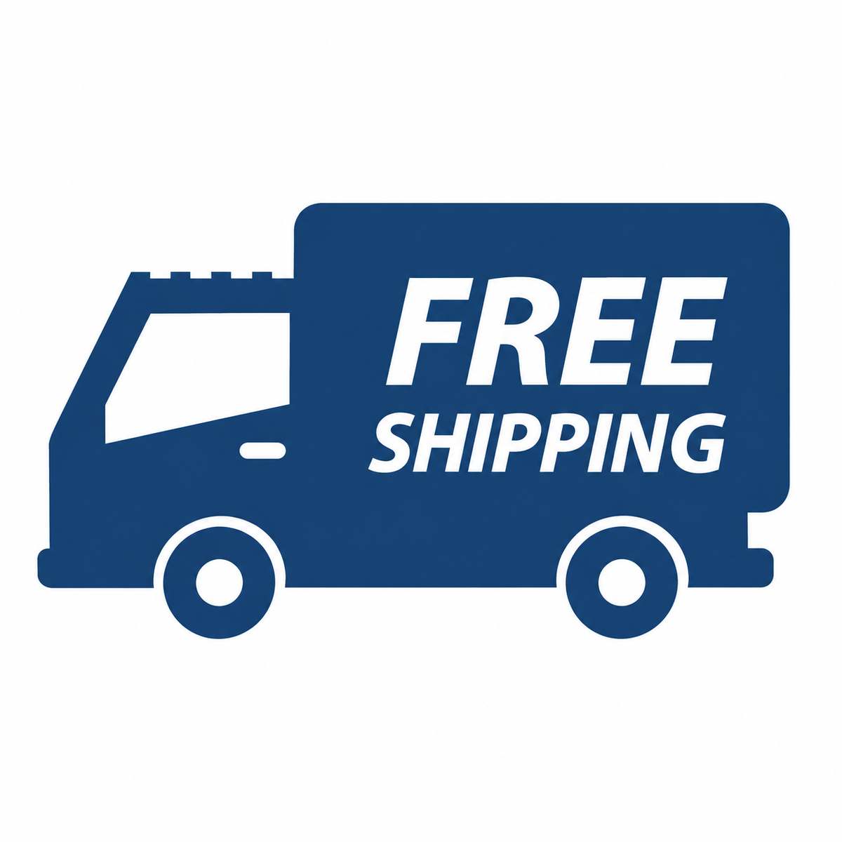 Blue free U.S. shipping truck badge